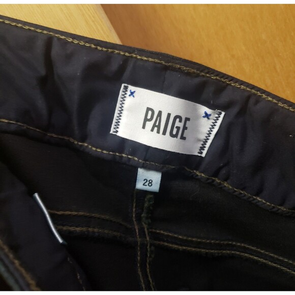 Paige Blue Dark Wash Hidden Hills Petitte Boot Cut JeansSz 28 Inseam 30" HHH - Picture 2 of 7